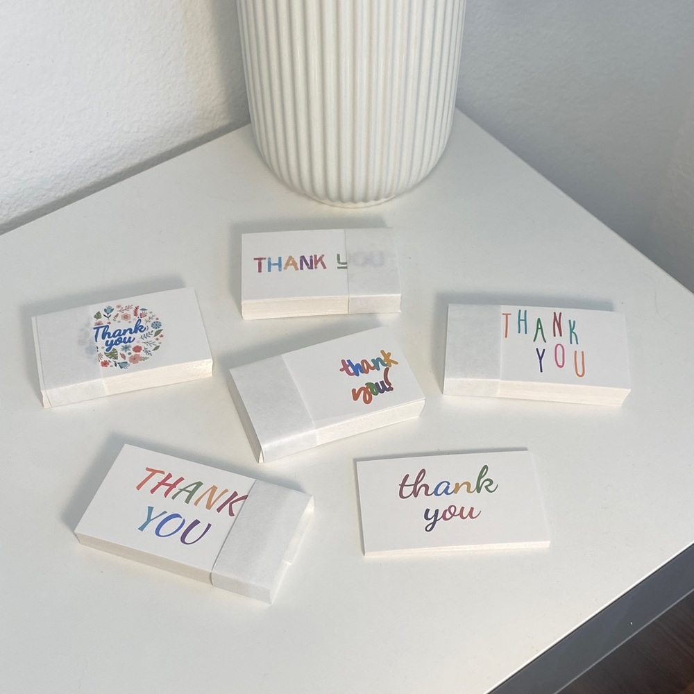 New 40 Mini “Thank You”  Cards Choice of Design - Picture 2 of 7